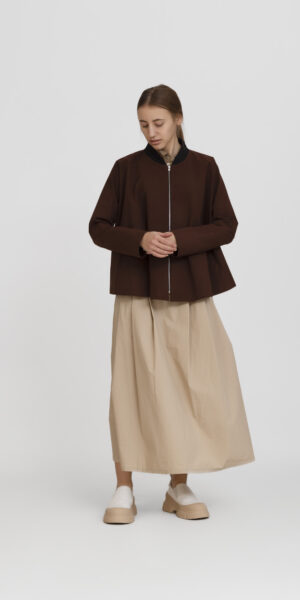 Mandarin Jacket - Brick, 38