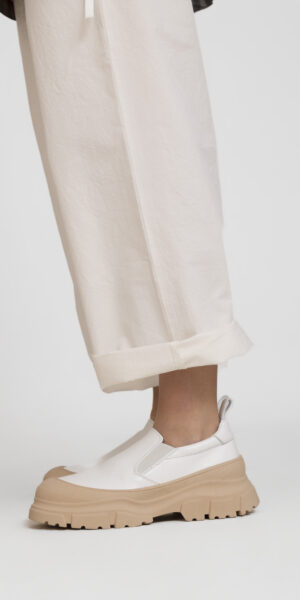 Fano Sneakers white/camel - White/camel, 38