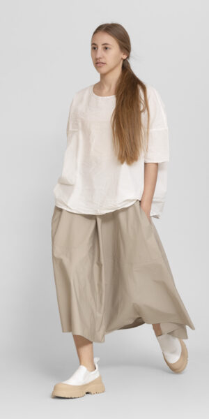 Simple Tee-shirt milk and black - Milk, L