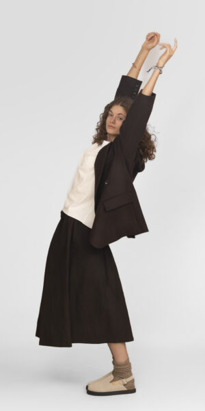 Skirt P1975 coffee - Coffee, M